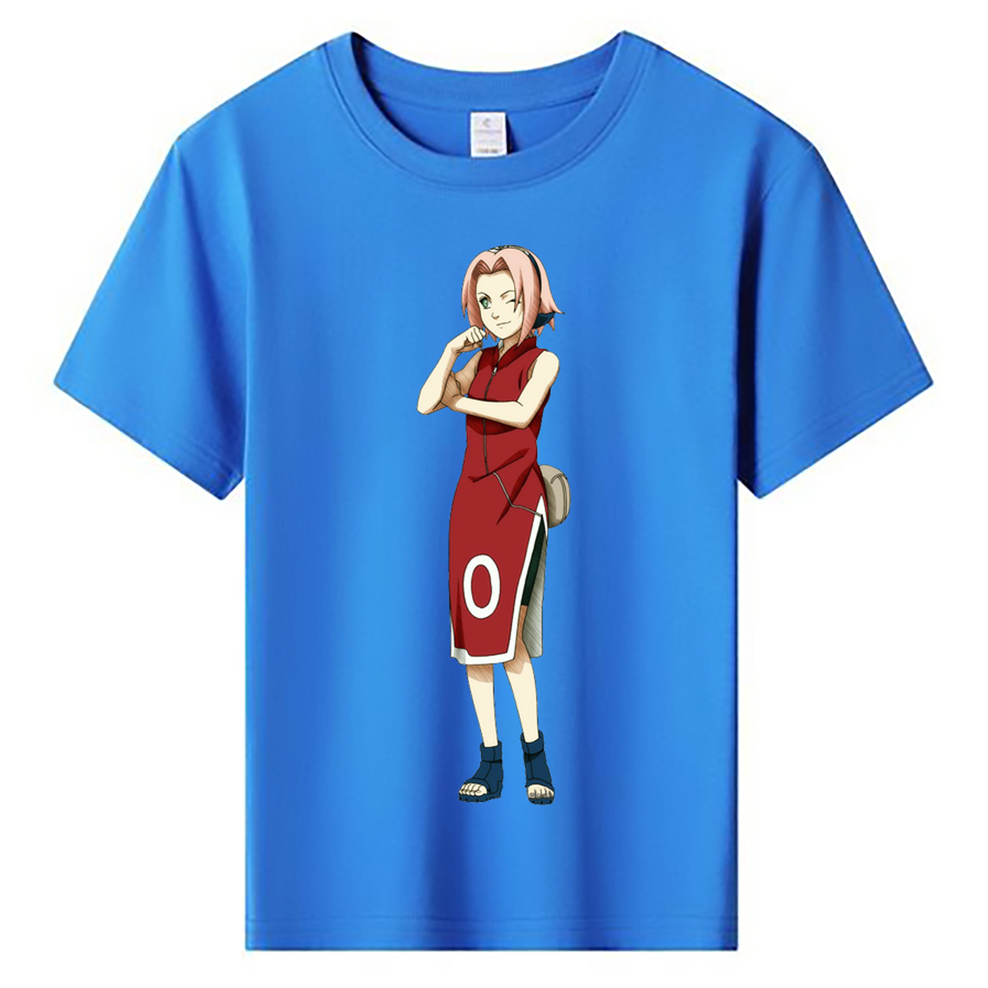 （画像用） NARUTO -ナルト- 春野サクラ Haruno Sakura 綿100％キッズTシャツ（フロントプリント）